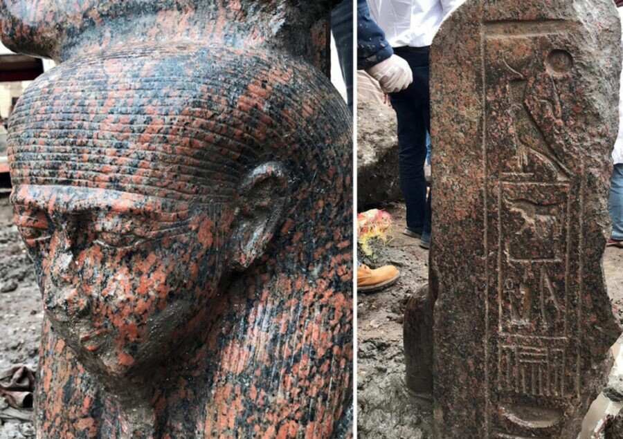 Ramesses II Red Granite Statue